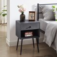 thumbnail image 5 of VECELO Nightstand with Drawer and Open Shelf, Industrial Side End Table for Bedroom/Living Room/Office, Gray, 5 of 8