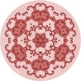 thumbnail image 1 of Ahgly Company Machine Washable Indoor Round Transitional Red Area Rugs, 7' Round, 1 of 7