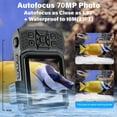thumbnail image 3 of MARVUE Digital Camera 8K 70MP Autofocus Rugged Dustproof Shockproof Waterproof Camera with 32GB Card Blue, 3 of 8