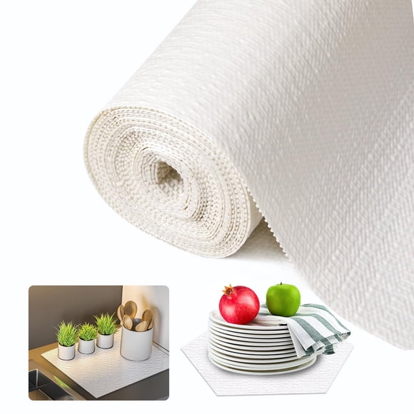 Revestimiento de estantería y cajón Beautysaid para armario de cocina, color blanco