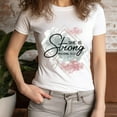 thumbnail image 3 of Faith-Based Premium Shirt for Women - She Is Strong Bible Verse Christian T-Shirt, Kelly, L, 3 of 6