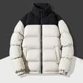 thumbnail image 1 of Chaqueta acolchada sin capucha Wancir para hombre, ligera, acolchada y con cremallera, abrigo de invierno cálido, chaqueta acolchada plegable., 1 of 5
