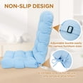 thumbnail image 6 of INTER HUT 49.1 x 19.6 in Patio High Back Cushions (Set of 2), Adirondack Cushion Rocking Chair Cushions or Outdoor Furniture, Light Blue, 6 of 8