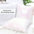 thumbnail image 3 of Unique Bargains 2 Pack Sequins Decorative Throw Pillow Covers 16" x16" White, 3 of 7