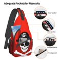 thumbnail image 4 of ZICANCN Crossbody Sling Bag for Men Women - Human Skeleton Casual Shoulder Backpacks for Travel Sport Climbing Runners Daypack, 4 of 9