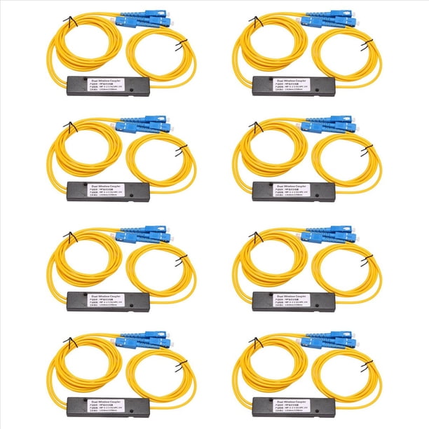 8X Ftth Sc Upc 1X2 Plc Separador Óptico de Fibra Óptica Monomodo Fbt Acoplador Óptico