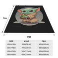 thumbnail image 4 of Manta de dibujos animados de Yoda para niños y niñas, súper suave, acogedora y cálida, manta de felpa, mantas de franela ligeras y difusas para sofá, cama, viajes y regalos de campamento, 50 "x 40", 4 of 8
