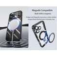 thumbnail image 3 of Funda Magnética MANLENO para iPhone 17 Pro Max Clear Compatible con MagSafe con Soporte Invisible y Protector de Lente, Revestimiento y Protección Suave para Teléfono (Azul Marino), 3 of 7