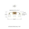 thumbnail image 4 of Capital Lighting 148931-541 Presley 3 Light 27" Wide Vanity Light - Nickel, 4 of 7