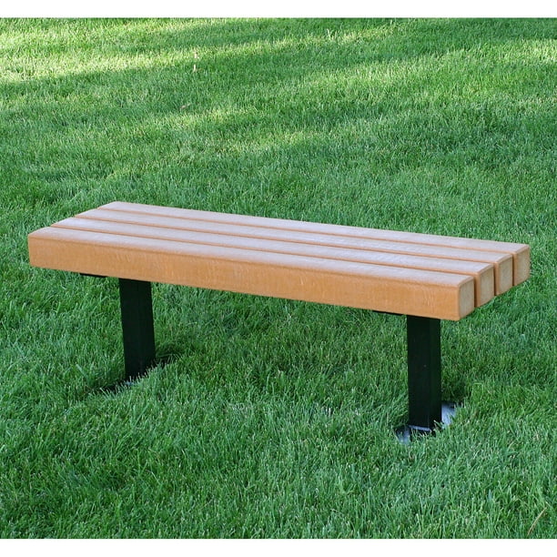 Jayhawk Plastics Trailside Recycled Plastic Commercial Backless Bench - Walmart.com - Walmart.com