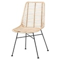 thumbnail image 2 of Baxton Studio Manhattan Modern Bohemian Rattan and Natural Oak Finished Wood 5-Piece Dining Set, 2 of 7