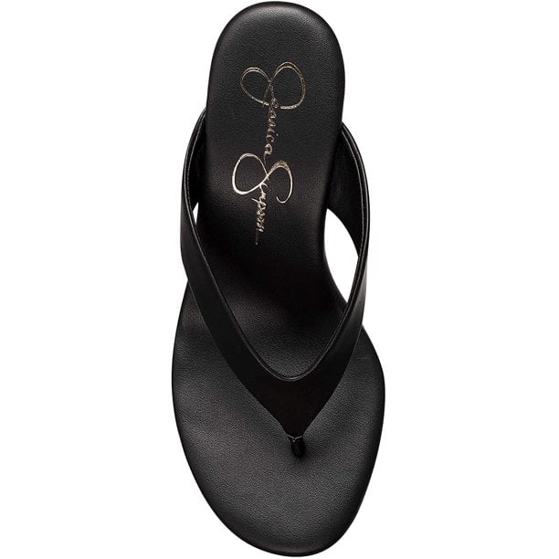 Jessica Simpson Stilla Heel Platform Wedge Open Toe Slip On Thong