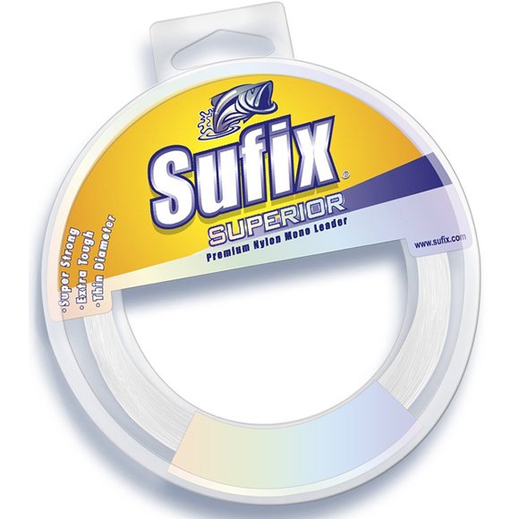 Sufix Leader Supérieur 110 Yards Leader Roue Ligne de Pêche (Clair, 500 Livres)