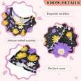 thumbnail image 2 of Girls Dress Flowers Purple Yellow White Sleeveless Dress for Girls Hem A-Line Casual Sundress, 2 of 7