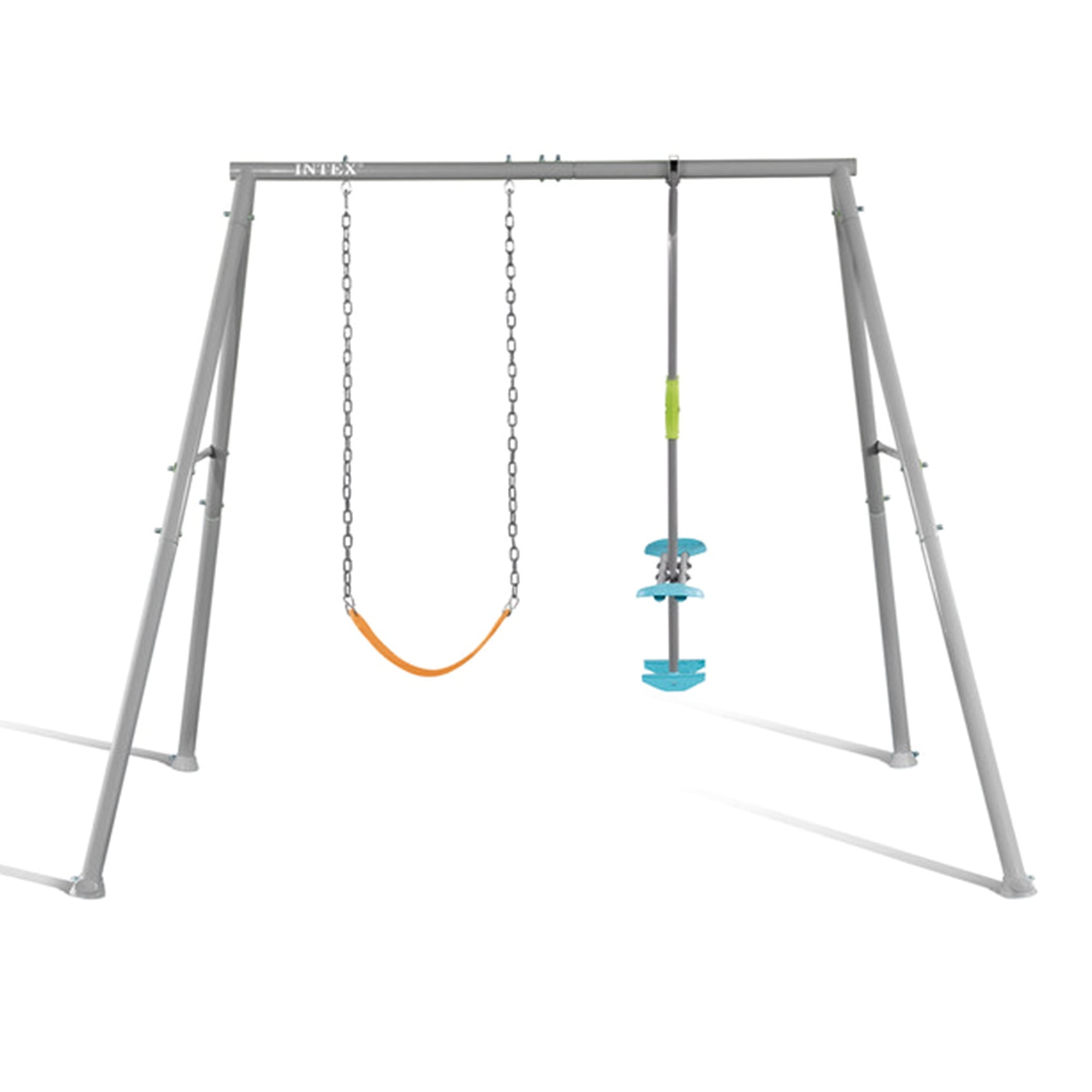Intex Two Feature Colored Playground Swing Set w/Trapeze Bar for Kids