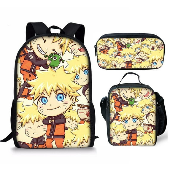 3 in 1 anime backpack cartoon backpack Fashion Men Fashion Men Backpack for Outdoor Travel 3D Prints Casual bag