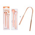 thumbnail image 1 of 2Pcs/Set Tongue Scraper Cleaner Stainless Steel Bad Breath Clean Hygeian Oral Care Tool, 1 of 2