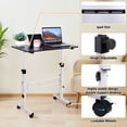 thumbnail image 3 of Adjustable Height Mobile Standing Desk, Portable Laptop Desk with Wheels, Small Rolling Computer Table, Height Range 31''–43'' for Home Office & Classroom, 3 of 6