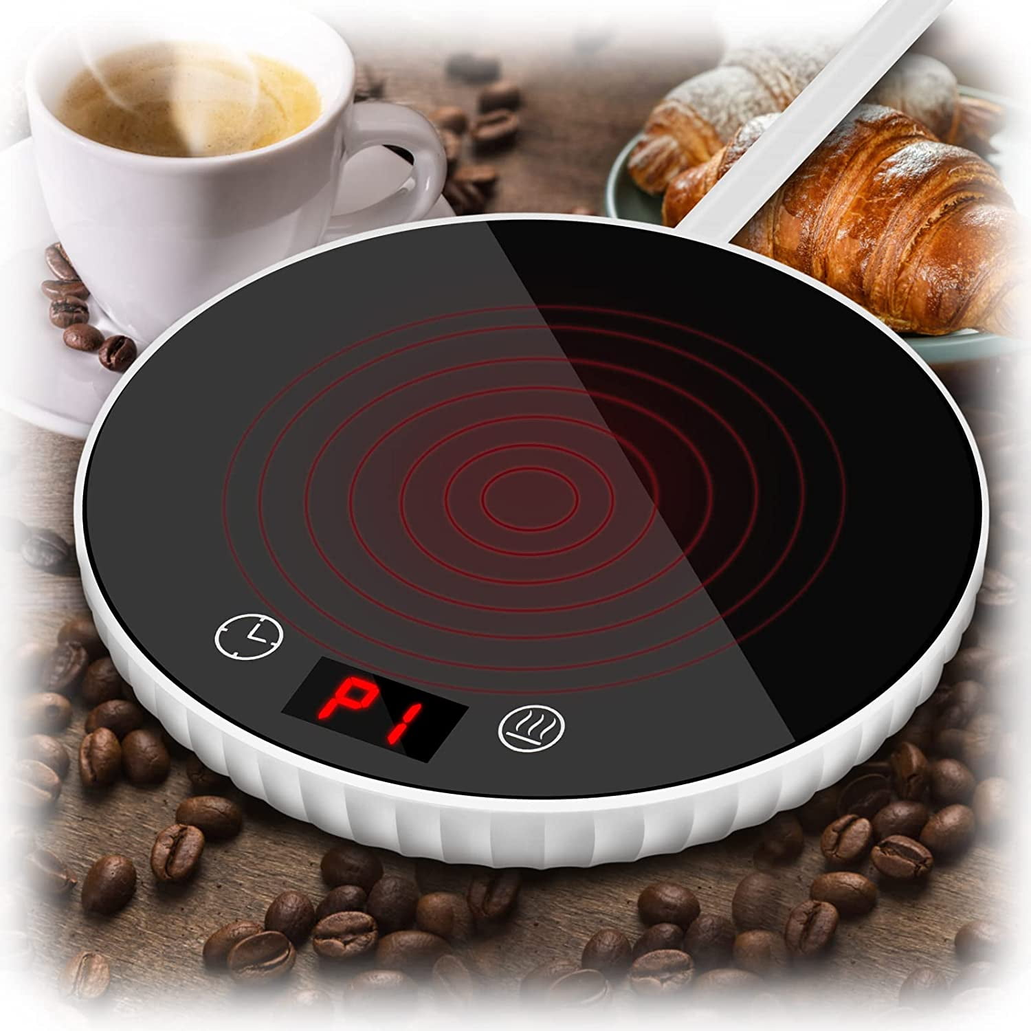 Candle Warmer/Coffee Warmer, 8H Auto Shut Off 112H Timer Candle Wax Warmer, 2 Temp Setting 122/