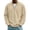 Beige, variant on Men Full Zip Knit Cardigan Sevevn Long Sleeve Ribbed Stand Collar Sweater Jacket With Dual Side Hand Pockets Loose Fit Outerwear For Daily Casual And Travel Occasions
