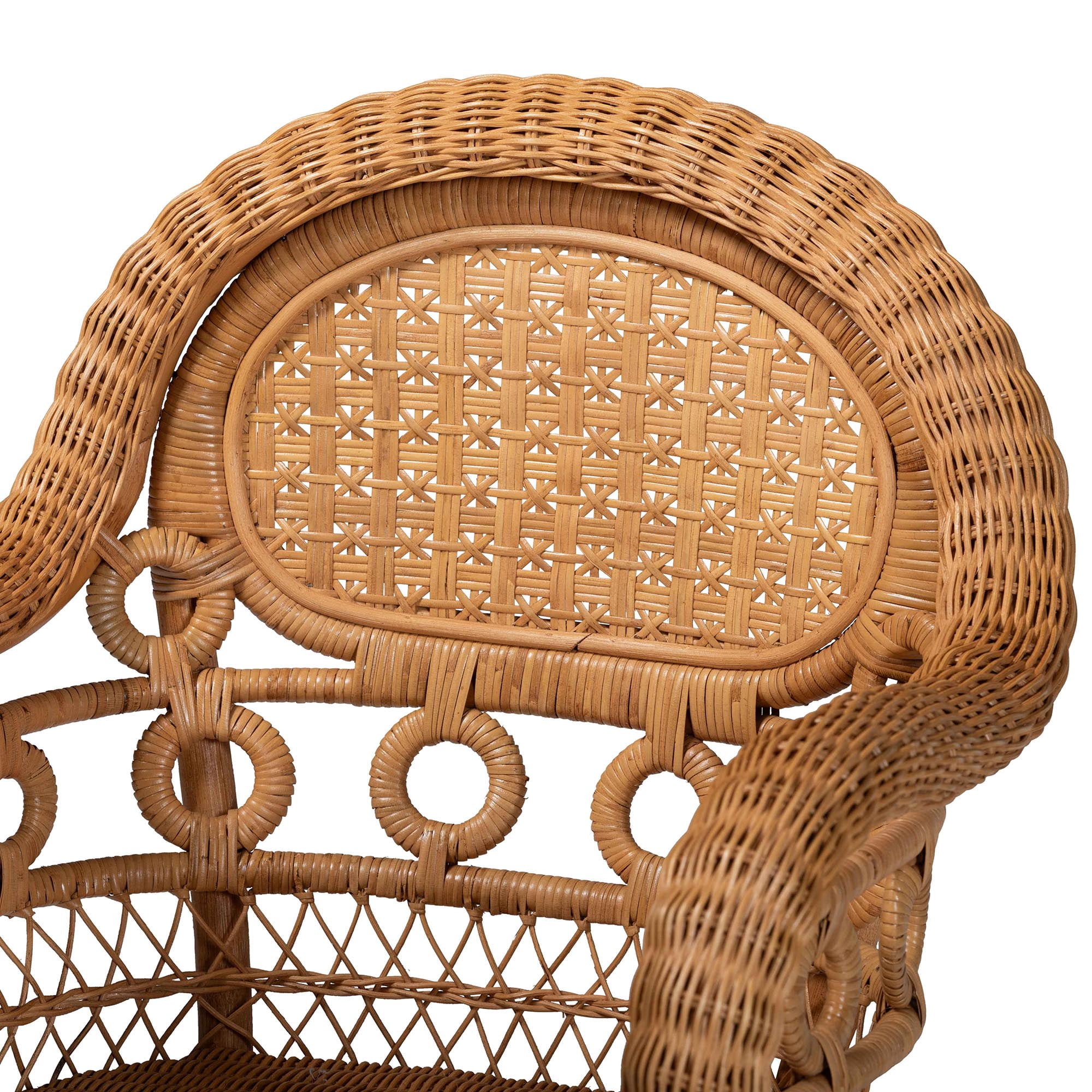 bali & pari Abigale Boho Dining Chair, Light Honey