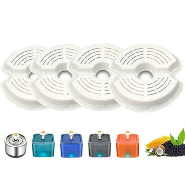 Cat Fountain Filters, Activated Carbon Replacement Filter for Pet Water Dispenser Stainless Steel 84oz or Cubic Water Fountain 67oz (4 Pack)