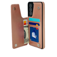 thumbnail image 1 of Leather Flip Wallet Case Card Holder Phone Back Cover for Samsung Galaxy S21 (Pink), 1 of 7