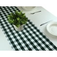 thumbnail image 2 of Aiking Home 14"x62" Picnic Check Dinner Table Runner, Polyester, Machine Washable, Single Ply, (Pack of 1) Hunter Green/White, 2 of 5
