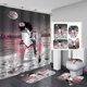 thumbnail image 1 of Juego de 4 cortinas de ducha con pestañas de unicornio, confeti de maquillaje de cejas con purpurina dorada de lujo, decoración de baño moderna y glamurosa para mujer, alfombra de baño, 1 of 3