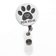 Infinity Collection Dog Mom Retractable ID Badge Reel with Swivel Clip, Badge Holder for Dog Mom