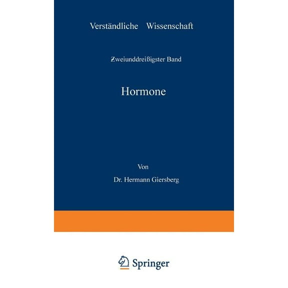 VerstÃ¤ndliche Wissenschaft Hormone, Book 32, (Paperback)