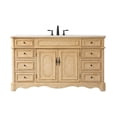 thumbnail image 3 of Elegant Lighting Vf30460 Francis 60" Free Standing Single Basin Vanity Set - Beige, 3 of 8