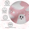 thumbnail image 5 of Halloween Shower Curtain for Bathroom, Pink Cute Abstract Spooky Pumpkin Shower Curtain for Bathroom Halloween Festival Decorations Home Bath Bathtub Waterproof Fabric with 12 Hooks 72x72 in, 5 of 6