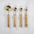 thumbnail image 3 of Juego de tazas y cucharas medidoras con mango de madera Cuchara medidora, 3 of 7