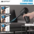 thumbnail image 4 of AYAMAYA Compressed Air Duster with 3 Speed Mode, USB Type-C Rechargeable Wireless Keyboard Handheld Cleaner for Office Computer, 4 of 9