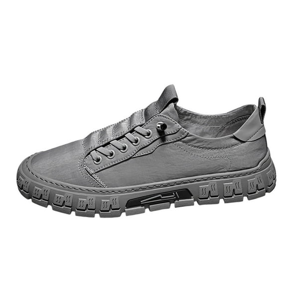 VMESZQFG Mens Slip on Sneakers Men's Fashionable Breathable Comfortable And Versatile Casual Shoes Mens Work Shoes All Day Comfort Non Slip Shoes Grey