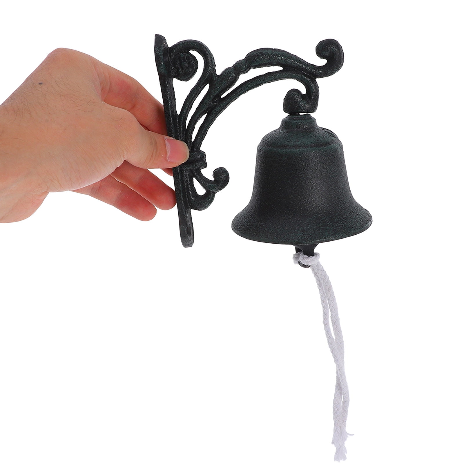 Worgeous Rustic Vintage Iron Doorbell with Beautiful Black Finish for Wall Mount Decoration 6.5 Inch