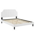 thumbnail image 3 of Modway Sienna Performance Velvet Full Platform Bed in White, 3 of 10