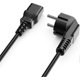 thumbnail image 2 of 3m Power Cable Protective Contact Plug F Type, C13 Power Connector Female Connector PC Computer Monitor Printer Beamer - Black, 2 of 5