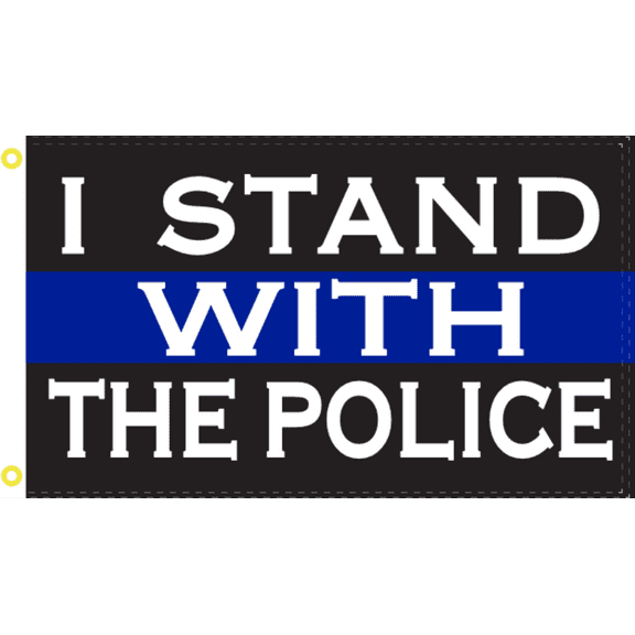 I Stand With The Police 3'X5' Flag Rough Tex® 100D