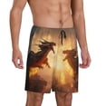thumbnail image 5 of KLL Castle Cool Fire Dragon for Men's 1-Pack Shorts,Sleep Pajama Shorts for Men Soft Pj Shorts Men's Pajama Bottoms Sleepwear -4X-Large, 5 of 7