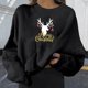 thumbnail image 2 of Navidad moda mujer casual manga larga impreso damas sudaderas tops Fridja fksj56, 2 of 9