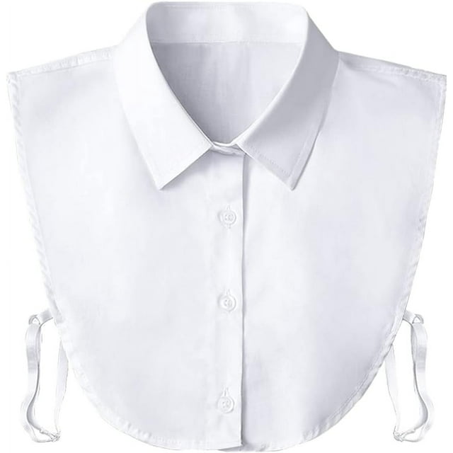 Blouse Dickie Blanche Factice Détachable Col Factice pour Femmes Accessoire Élégant Pièce de Superposition