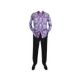 thumbnail image 3 of Men Shirt JValintin Turkey-Usa 100% Egyptian Cotton Axxess Style 1206-4 Purple, 3 of 12