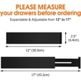 thumbnail image 3 of Bamboo Drawer Dividers Organizers, Kitchen Drawer Organizer, Drawer Cabinet Organizers, Dinnerware Serving Storage, Adjustable Drawer Divider for Clothes, Kitchen, Dresser, Bedroom, Bathroom & Office, 3 of 7