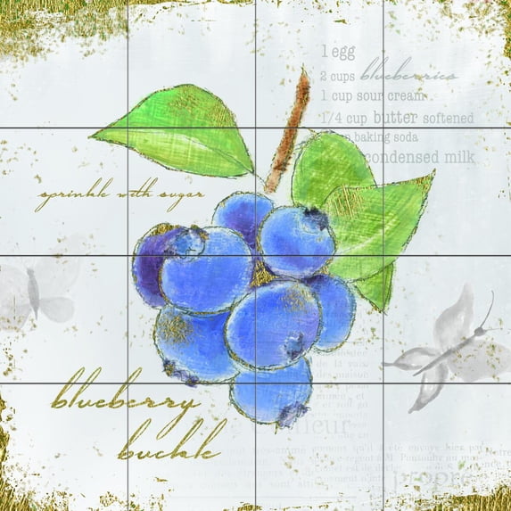 Tile Mural Kitchen Backsplash - Garden Treasures V - by Emily Adams