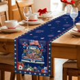 thumbnail image 5 of Independence Day Truck Table Runner 72 Inches, Blue Star Firework 4th of July Bed Runner Dresser Scarves Tabletop for Indoor Outdoor Parties/Ceremony/Banquet, 14" x 72", 5 of 9