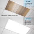 thumbnail image 4 of Brown Ombre Fluorescent Light Covers, Vintage Country Wooden Magnetic Light Covers for Ceiling Lights, Fluorescent Ceiling Shade Filters for Classroom Bedroom Office 4x2Ft x 2PCS, 4 of 8