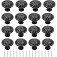 thumbnail image 1 of 16pcs Black Cabinet Door Handle, Round Drawer Knobs, Single Hole Cupboard Handle, 1 of 5