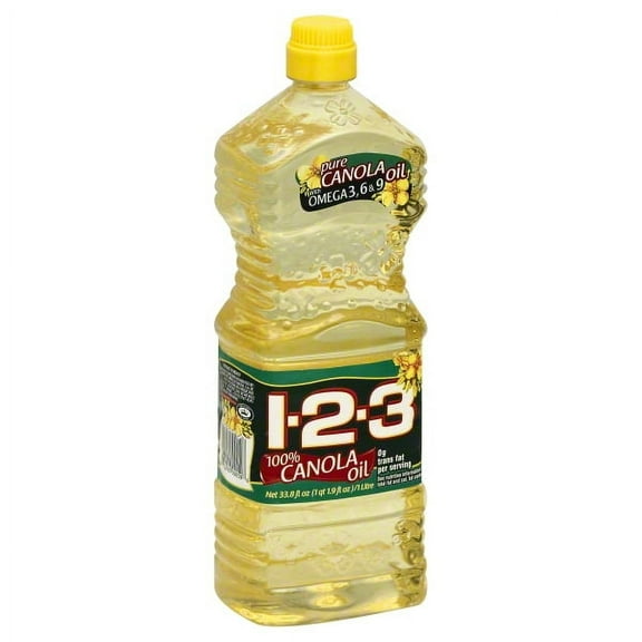 1-2-3 100% Canola Oil, 33.8 fl oz